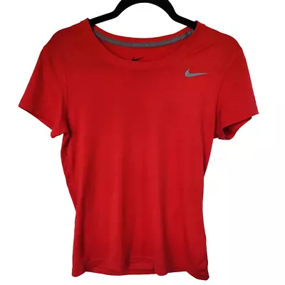 Nike Womens Dri-Fit Shortsleeve Activewear Shirt Red Size Small • $30