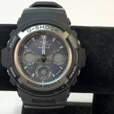 Designer Casio G-Shock AWGM100 Black Radio Chronograph Sport Wristwatch • $9.99