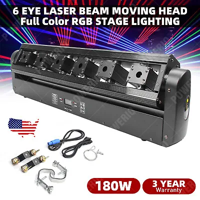 Laser Moving Bar 6x500mw 6 Eyes RGB Stage Effect Beam Moving Head Lighting Party • $420