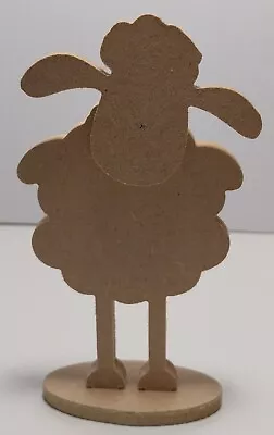 MDF Shapes - 1 X Blank Freestanding Sheep To Decorate. 11cm X 7cm- 6mm Thick.   • £2