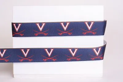 University Of Virginia 7/8  Grosgrain Ribbon -various Yards Ship From Usa • $2.69