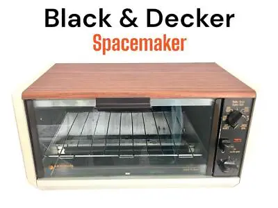 Black & Decker Spacemaker Under Cabinet Wood Grain Top Toaster Oven • $74.99