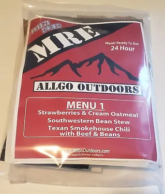 AllGo Outdoors Freeze Dried MCW - Survival Food 24hr Field Ration Menu 1 MRE • $39.99