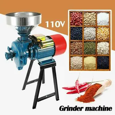 Electric Grinder Wet & Dry Feed Flour Mill Cereals Grain Corn Wheat 110V 3000W  • $185.90