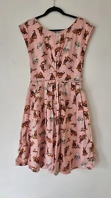 Revival Vintage Style Boat Neck Dog Print Dress Sz 8 • $21