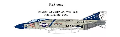 Oop Cam Pro Decal P48-005 1/48 Scale F-4j Phantom Vmfa-451 • $5.75