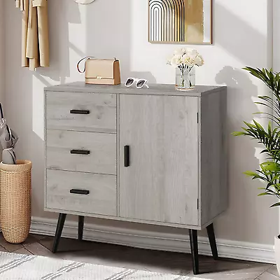 Storage Cabinet With 3 Drawers And 1DoorSideboard Cabinet With Adjustable Shelf • $109.99