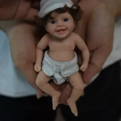 6  Micro Preemie Full Body Silicone Big Eyes Doll  Mason  Lifelike Mini Reborn • $33.99