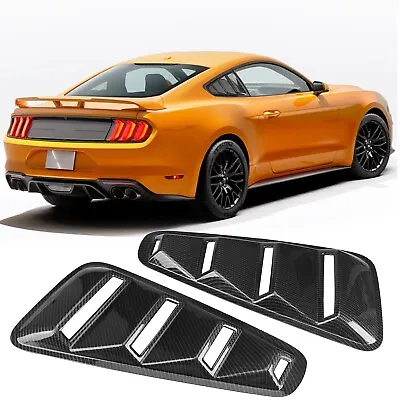 Carbon Fiber Side Front Quarter Window Louver Cover For Ford Mustang 2010- 2014 • $35.99