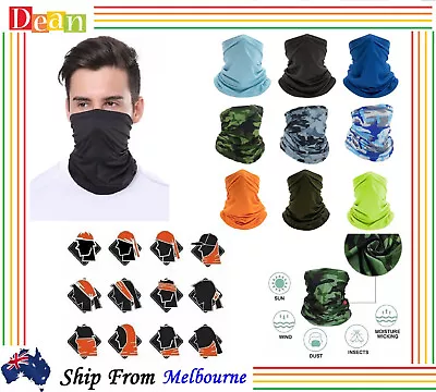 Bandana Face Shield Mask Headwear Biker Neck Tube Scarf Cover Balaclava Cycling • $5.85