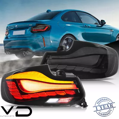 SMOKED LED Tail Lights For BMW 2 Series 14-20 F22 F23 M2 Rear Lamps W/Animation • $569.99