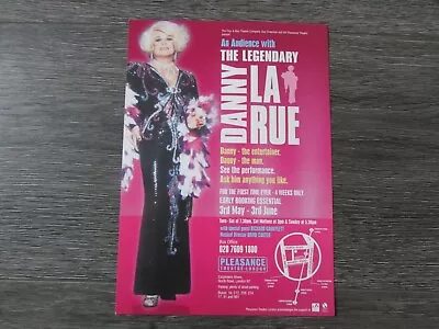 An Audience With The Legendary Danny La Rue London Pleasance Theatre Flyer • £7.99