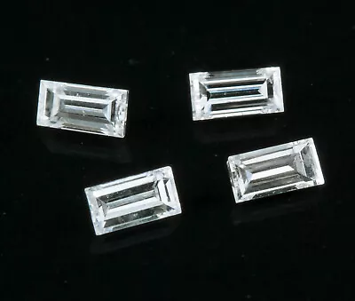 .30 Ct Tw Straight Baguette Cut Diamonds Four Piece Lot 3.2 X 1.65 Mm F G VS SI • $225