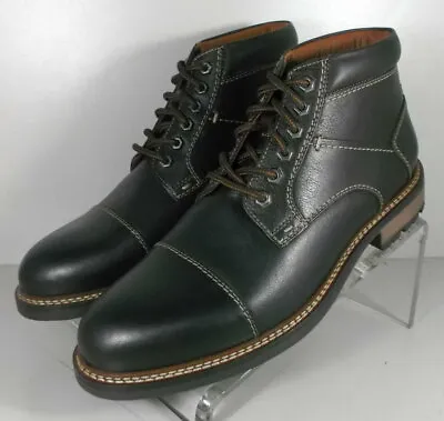 592465 Spbt50 Johnston Murphy Winstead Cap Toe Boot Mens Shoes 9 M Black Leather • $56.21