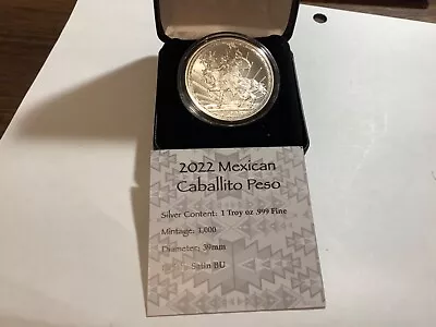 Rare 2022 Mexico Caballito 1 Oz Silver Coin Uncirculated Low Pop • $1