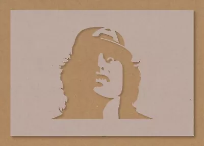 Angus Young ACDC Stencil Celebrity Rock Star Shabby Chic Vintage • £2.99