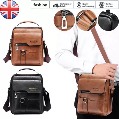 £13.66 • Buy Men's Leather Cross Body Messenger Bag Shoulder Handbag Travel Work Business Bag
