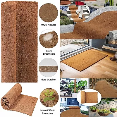 Large Coconut Coir Liner Sheet Fiber Door Floor Mat Carpet Basket Gardening Pots • £9.99