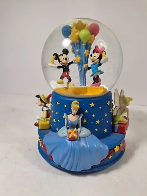 Walt Disney Mickey And Minnie Mouse And Friends Musical Snow Globe Great Shape! • $22.50