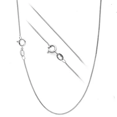 Italian .925 Sterling Silver .7mm Thin Box Chain Necklace Length Sizes 14 -40  • $10.88