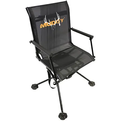 Muddy Swivel Ground Chair Black With Adjustable Legs • $112.94