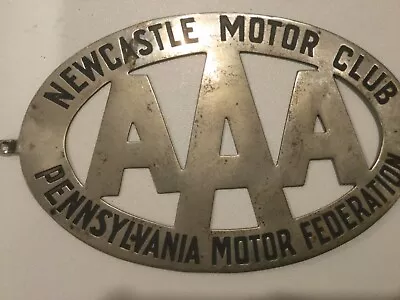 AAA License Plate Topper Newcastle Motor Club Pennsylvania Motor Federation • $50