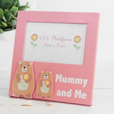 Mummy And Me Bear 6 X 4   Photo Frame Pink Mother's Day Gift TM316 • £10.99