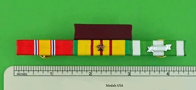 Navy Vietnam War Service Mounted 4 Ribbon Bar - Good Conduct - 1 Campaign Star • $17.95