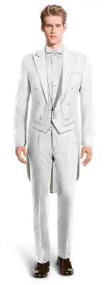 Mens Tailcoat Evening Tails White Tie Formal Evening Wear Double Breasted Men 40 • $123.09