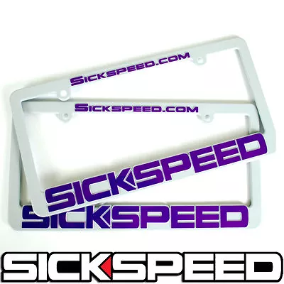 Sickspeed Logo Grey Purple License Plate Cover Holder Frame Tag Front Rear P5 • $11.88