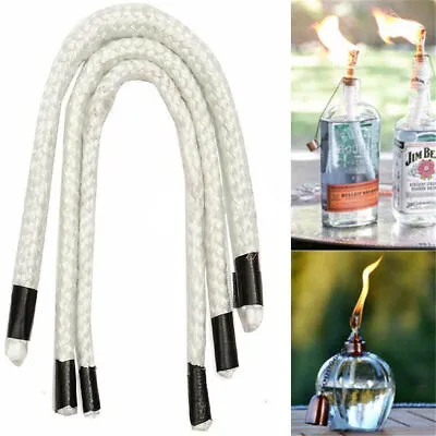 5~10mm X 300mm Fiberglass Wick Alcohol Kerosene Oil Lamp Tiki Torch Candle Fuel • £3.32