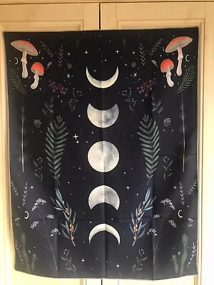 Moon Phase Wall Hanging Tapestry Hippie Home Decor Wiccan Pagan Student Room • £8.99