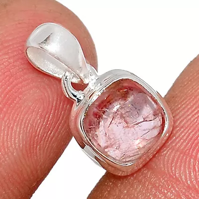 Natural Morganite - Madagascar 925 Silver Pendant Jewelry BP212860 • $16.99