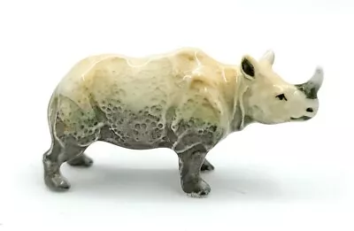  Ceramic Miniature Mini Rhino Rhinoceros Animal Figurine Figure No Markings • $14.99