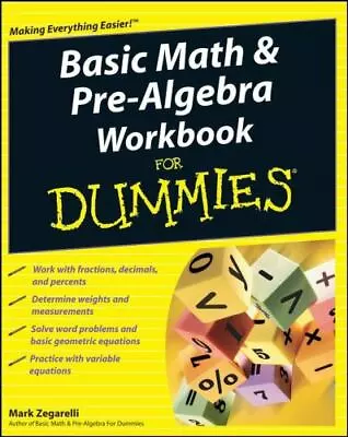 Basic Math And Pre-Algebra Workbook For Dummies • $4.74