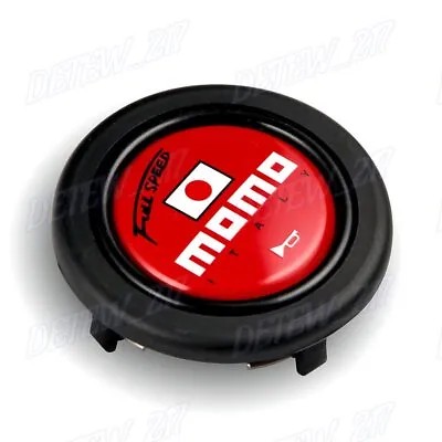 MOMO Red Full Speed Steering Wheel Horn Button Sport Competition Tuning 59mm • $36.99