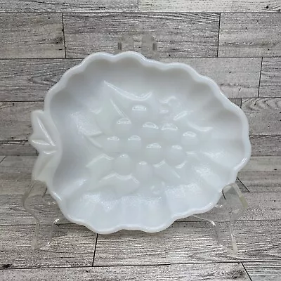 Antique White Milk Glass Grape Cluster Shaped DIsh Platter • $9.97