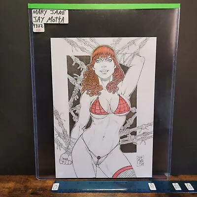 3-10-01 .2379. Original 8x12 Drawn 1/1 Art Sketch Of Mary Jane / Spider-man (C) • $34.96