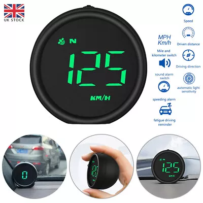 Car Digital GPS Speedometer Head Up Display HUD Overspeed Warning Alarm Speedo • £19.59