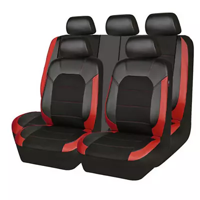 Full Set Leather Car Seat Cover Front Rear Protector For Interior Accessories • $66.21