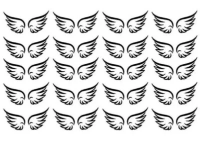 £5 • Buy Angel Wings Vinyl Decals X 20 Bauble Decals Stickers Wine Glass Walls Etc 