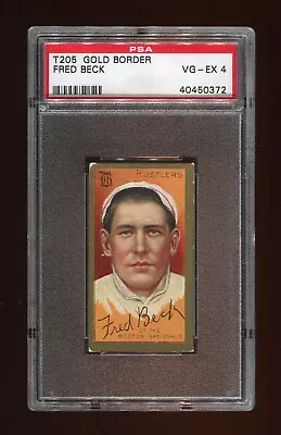 Fred Beck 1911 T205 Gold Border / Polar Bear - Psa 4 Vg-ex - Boston Rustlers • $139.95