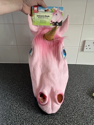 £9.99 • Buy Brand New With Tags Smiffys Unicorn Head / Mask Fancy Dress Adult Pink Horse