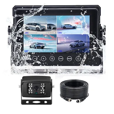 Waterproof 7  Monitor 12V/24V 4PIN 1080P Backup Rear View Camera For Boat Truck • $136.99
