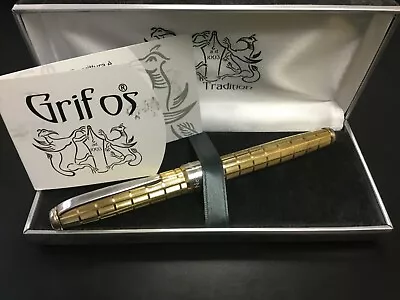 Grifos Vermeil Nero Muse 925 Silver  And 14K Gold Fountain Pen M 14K Gold Nib • $199.99