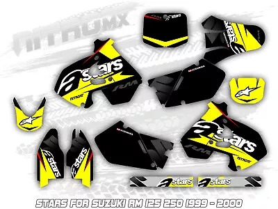 NitroMX Graphics Kit For SUZUKI RM 250 1999 2000 Motocross Decals Stickers • $149.90