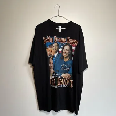 $24.99 • Buy Obama Kamala Harris MLK Martin Luther King Black History 2X Black T Shirt XXL