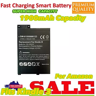 170-1032-00 Battery For Amazon Kindle 3 D00901 GP-S10-346392-0100  S11GTSF01A • $29.77