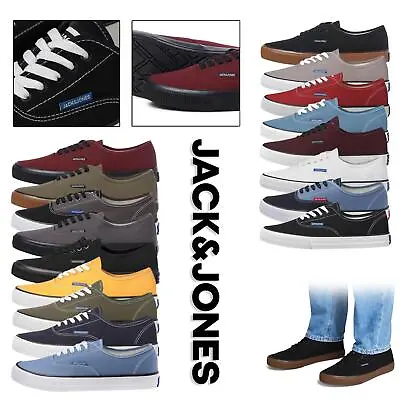 £24.99 • Buy Jack And Jones Mens Low Top Sneakers Canvas Lining Lace Up Trainers Shoes