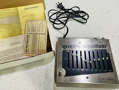 Vintage Electro Harmonix 10 Band Graphic Equalizer Big Box Pedal 10 Band EQ • $112.46